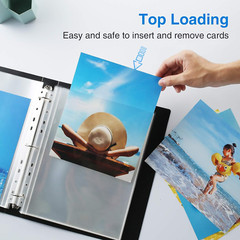 30 Heavy Duty 8×10 Photo Sleeves for 3 Ring Binder, Clear Refill Pages