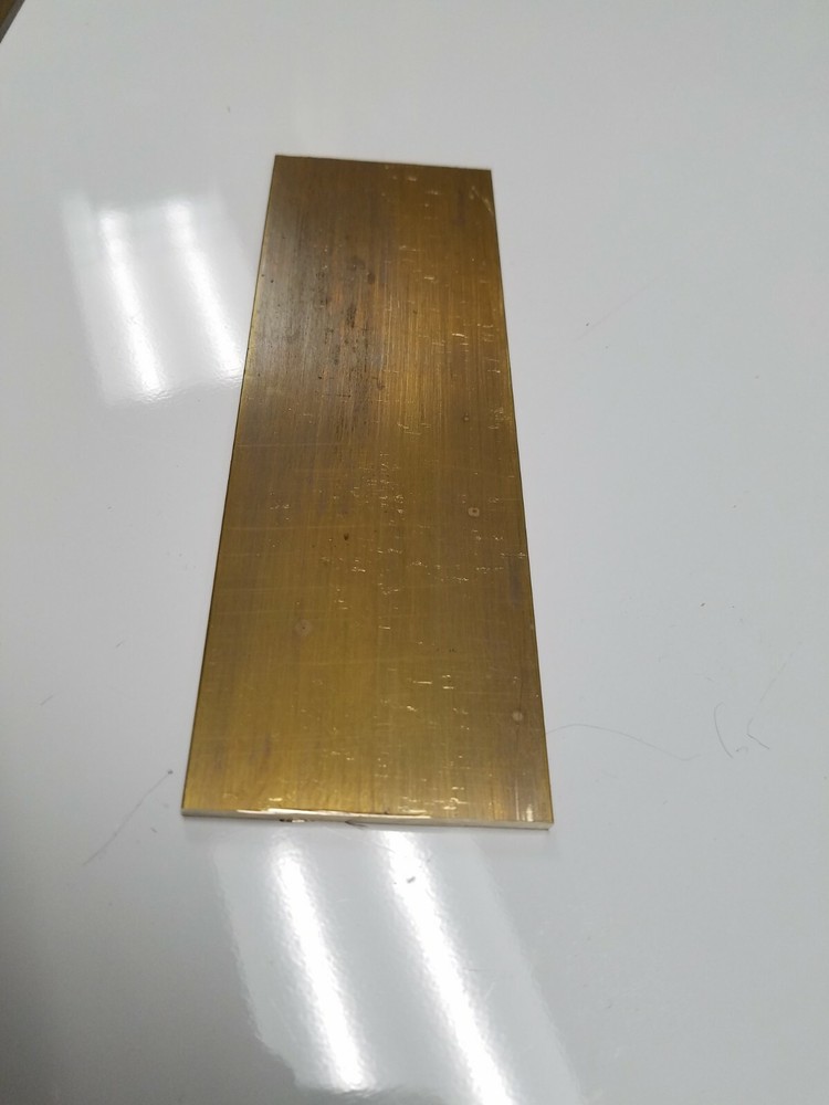 1/8″ x 3″ C360 BRASS FLAT BAR 12″ long Solid .125″ Plate Mill Stock H02