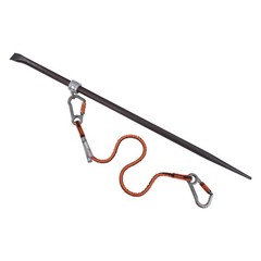 Ergodyne Squids 3791 Sleever Bar Lock Collar with Tethering .75 in, Silver
