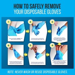 Serenelife 100 Pcs. Soft Industrial Gloves -Nitrile & Vinyl Gloves (small size)