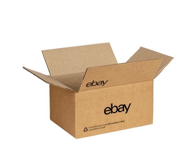 eBay Branded Boxes 6”x 4 3/4″ x 4 3/4″ Corrugated Cardboard Unused (10 Boxes)