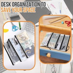 Mesh Zipper Pouch Bags 24PCS Clear Cosmetic Organizer Travel Bags