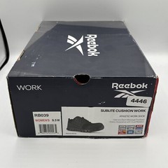 Reebok Sublite Cushion Comp Toe Work Shoe Black Womens Size 7.5W Men 9.5W