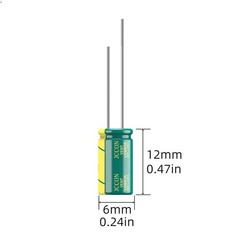 10-Pack 16V 470uF Quality Low ESR Electrolytic Capacitors 6x12mm 0.24×0.47in…