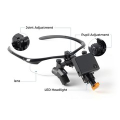 3.0X Dental Medical Ergo Loupes Surgical Magnifier+ 5W LED Surgical Head Light