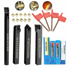 4x Lathe Turning Tool Set Holder Boring Bar 12mm Shank+10x Carbide Insert