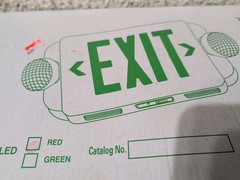 Compact and Slim Exit Sign with Lights – Business Industrial Residential Office