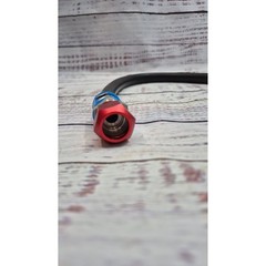 20 Inch Braided Fuel Line Hose with Red Blue AN Fittings and Seals NEW