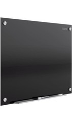 Frameless Black Glass Dry Erase Board Large Splicing Magnetic Tempered for Wall