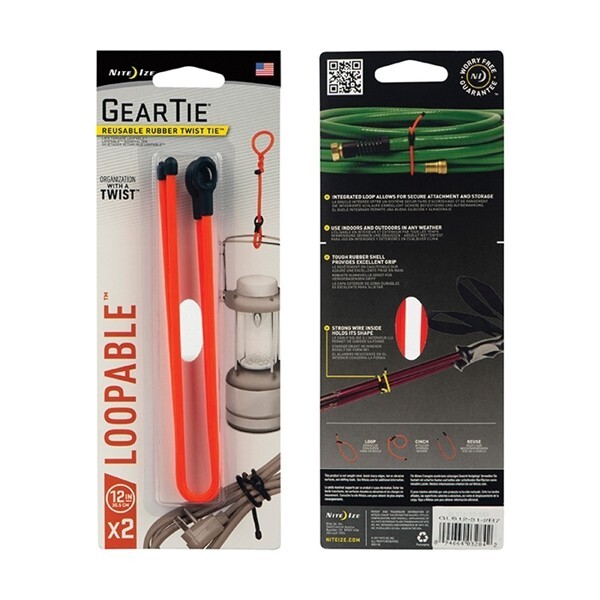 NITE IZE Gear Tie® 12″ Loopable Twist Tie Gls12-31-2R3 – Orange *FREE SHIPPING*