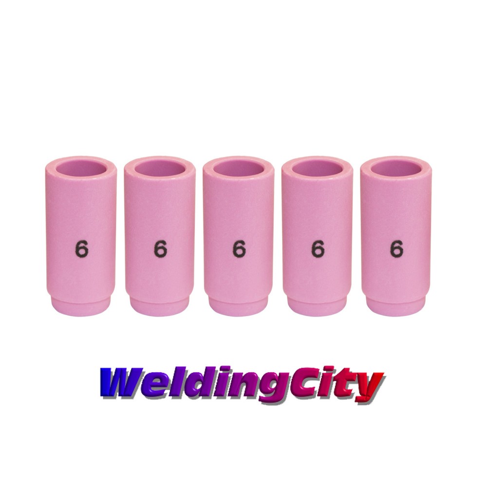 WeldingCity® 5-pk Ceramic Cup Nozzle 13N10 #6 3/8″ TIG Welding Torch 9/20/25 USA