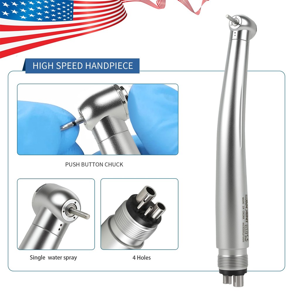 NSK Style dental high speed handpiece push button type turbine 4 hole SANDENT Dr