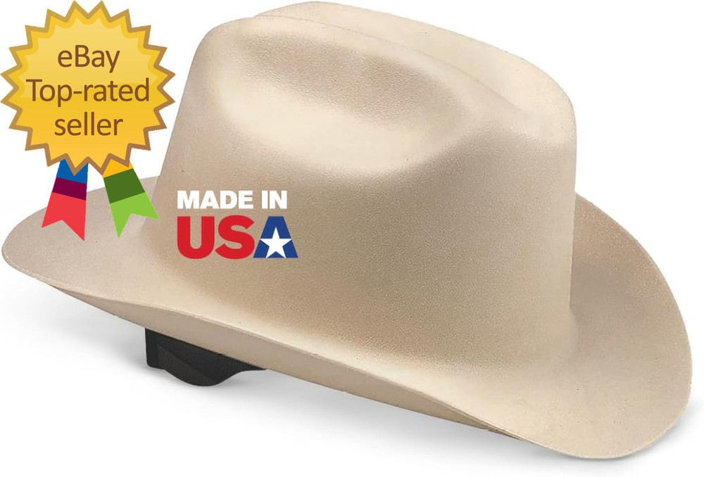 Cowboy Hard Hat – Non-Vented Full Brim 4-Point Ratchet Suspension Safety Helmet