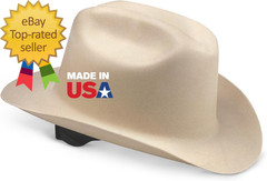Cowboy Hard Hat – Non-Vented Full Brim 4-Point Ratchet Suspension Safety Helmet