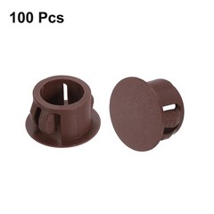 Dark Brown Hole Plugs 100pcs 1/2″ Plastic Plugs for Round Holes Flush Type