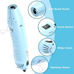 Heat Gun for Crafting, Mini Hot Air Gun Tool for Epoxy Resin, Shrunk Wrapping…