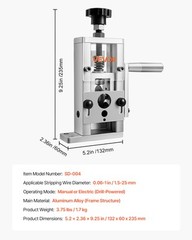 VEVOR Manual Wire Stripper Stripping Machine 0.06-1 in Hand Crank or Drill