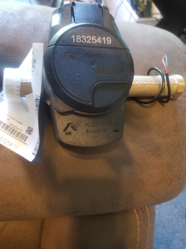 Neptune Water Meter 3/4″ Mach 10 Glass and Plastic Ultrasonic Meter, new no box