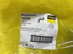 Lot Of (4) Viega 26066 1-1/4″ MegaPressG Street Elbow 90° 1-1/4″ Carbon Steel