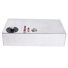 17 Gallon 70L Universal Aluminum Fuel Tank Oil Level Sensor Silver