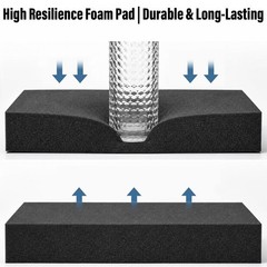 4pcs High Density Packing Foam Sheets, 2 Size Black Polyurethane Foam Padding…