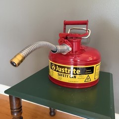 Justrite AccuFlow Type II Red Metal Safety Can with Flexible Metal Spout