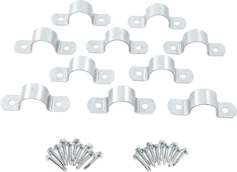 1 3/8″ Heavy-Duty Pipe Straps/ Clamps with Screws (Pack of 10)