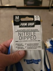 Firm Grip Pro Paint Reusable Nitrile Dipped Gloves Size Med. LOT of 2/NEW