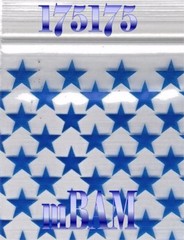 200 GREEN BLUE PINK STARS LOT Apple Zip Baggies Silver Metallic 2020 2010+