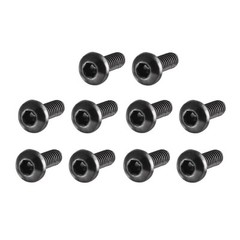 M2 x 6mm Thread 10.9 Alloy Steel Button Head Hex Socket Cap Screw Bolt 100pcs