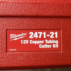 Milwaukee 2471-20 M12 Cordless Copper Tubing Cutter – Battery & Charger & Case