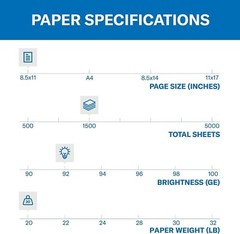 Copy Paper For Printer Office Acid-Free Sheets 8.5X11 Letter Size Computer White