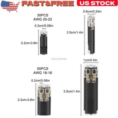 Plug-In Quick Wire Terminal Blocks 80Pcs Reusable Cable Connectors