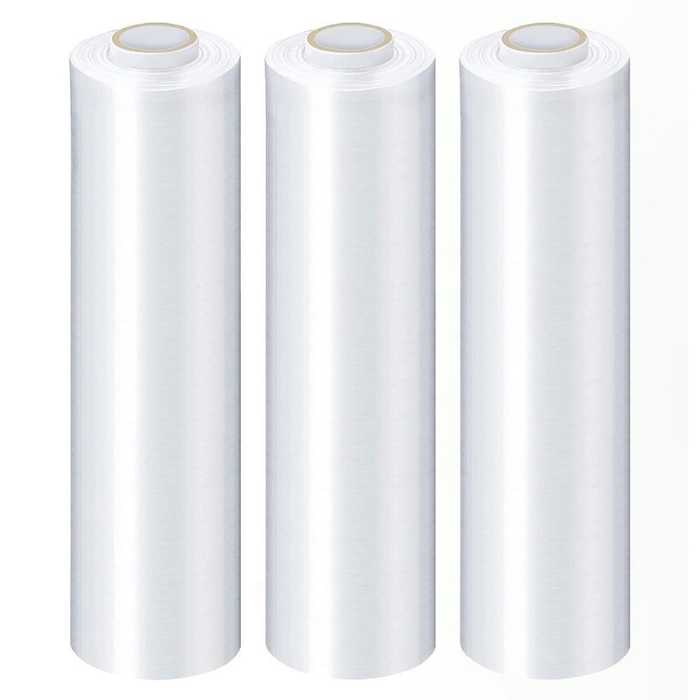 Thin and Pliable Wrap Stretch Film 18″ x 1500′ Wrapping Clear Plastic Film