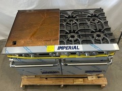 IMPERIAL 48″ Wide Natural Gas Range With 4 Burners 24″ Griddle and 20″ Ovens**