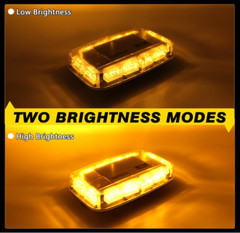 Rechargeable Amber Emergency Roof Top Strobe Light Wireless Hazard Traffic Light