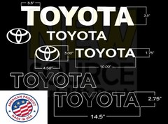 TOYOTA FORKLIFT DECAL SET WHITE COMPLETE + INDIVIDUAL COUNTERWEIGHT LETTERS
