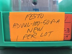 Festo ADVUL-100-50-P-A Compact Pneumatic Cylinder 50mm Stroke 100mm Bore 145 Psi