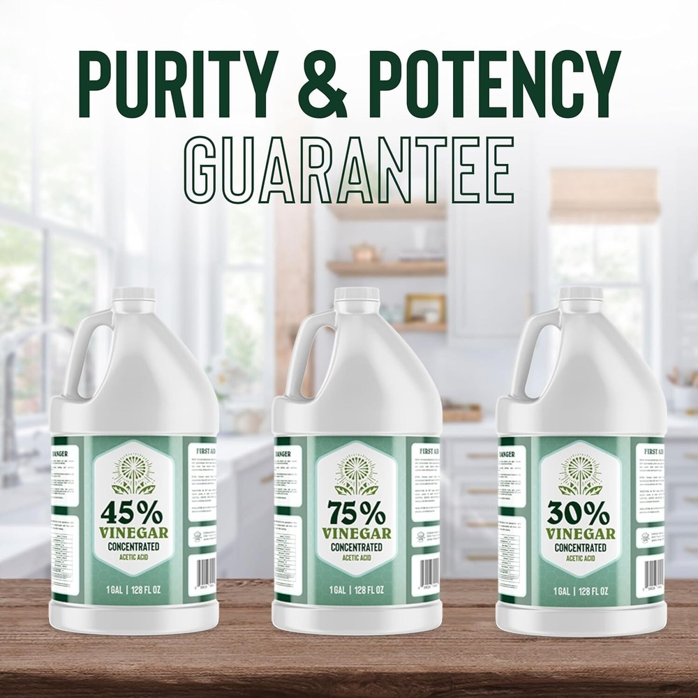 30% Vinegar – 1 Gallon – Concentrated Acetic Acid – Cleaner Vinegar