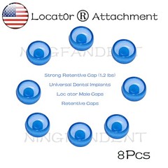 US Dental Overdenture Abutment Retention Cap Locator male processing Inserts Set