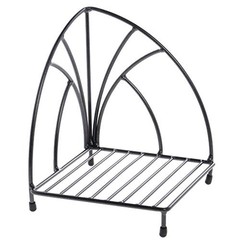 HUBERT Napkin and Plate Organizer Holder Flint Wire – 6 1/4″L x 6 1/4″W x 8″H