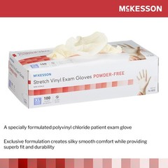 McKesson Stretch Vinyl Exam Glove Standard Cuff Length X-LARGE 100 per Box