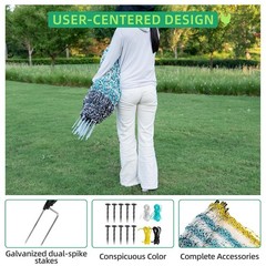 Electric Poultry Netting Fence 41.5″ H x 164′ L for Chicken Goats Ranch Ducks