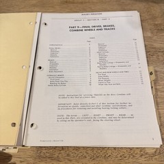 Vintage Massey Ferguson MF 300 Combine Service Manual 19966/1967