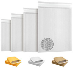 Kraft Bubble Mailers 4 X 7 Inch White, Padded Envelopes Self Seal, Pack of 50, B