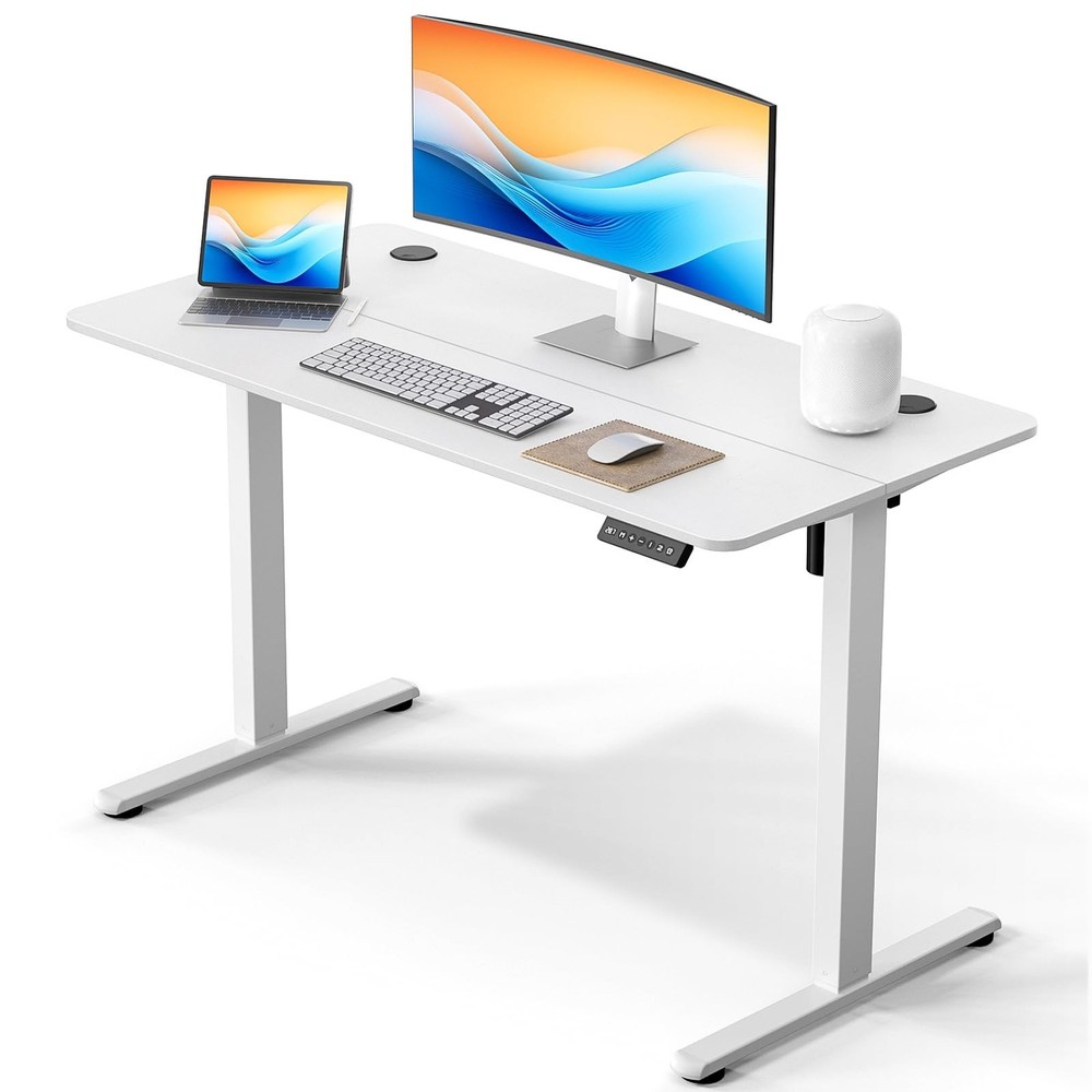Electric Standing Desk 48 x 24 Inches, Height Adjustable Sit Stand Computer D…