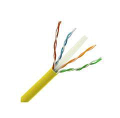 Perfect Vision PVCAT6CMPWHT Wire Category 6 Plenum UL 1000 ft Reel in Box Yellow