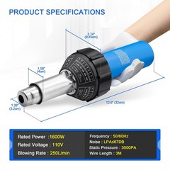 Hot Air Plastic Welder 1600W Plastic Welding Roofing Kit 110V, Vinyl PVC TPO …