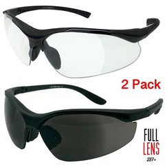 2 PACK LOT Full Magnifying Lens Sunglasses Safety Reader Reading Glasses Z87+
