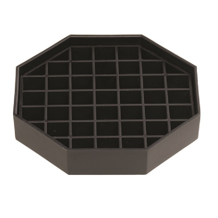 rattleware Drip Tray 4″x4″x1″ Black Polymer Removable Grate Easy-to-Clean Tray